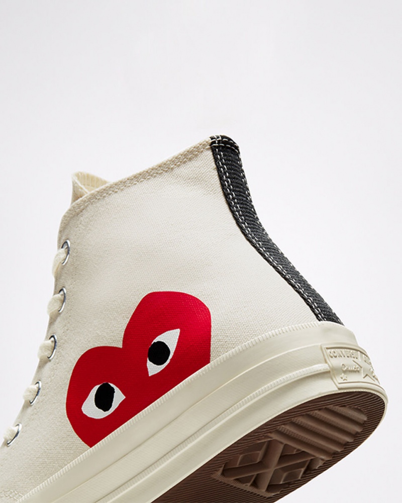 Converse Converse x Comme des Garçons PLAY Chuck 70 Branco Vermelhas | 8172-XFTNC