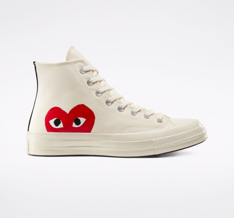 Converse Converse x Comme des Garçons PLAY Chuck 70 Branco Vermelhas | 8172-XFTNC