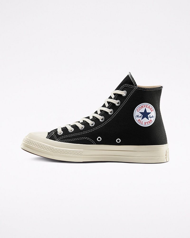 Converse Converse x Comme des Garçons PLAY Chuck 70 Pretas Branco Vermelhas | 9813-DIJGS