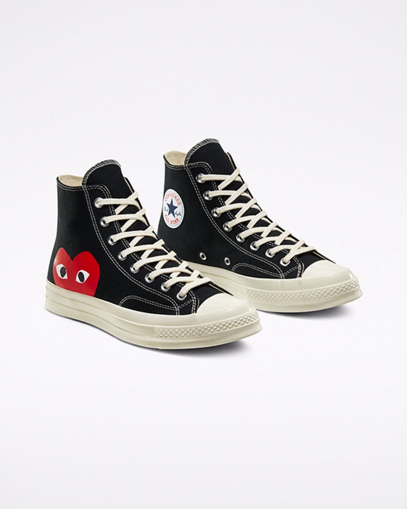 Converse Converse x Comme des Garçons PLAY Chuck 70 Pretas Branco Vermelhas | 9813-DIJGS