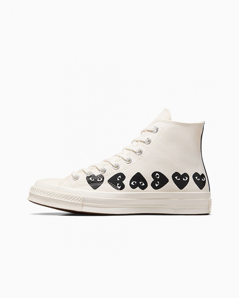 Converse Converse x Comme des Garçons PLAY Chuck 70 Multi Heart Pretas | 7042-ILVRZ