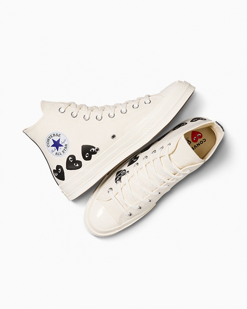 Converse Converse x Comme des Garçons PLAY Chuck 70 Multi Heart Pretas | 7042-ILVRZ