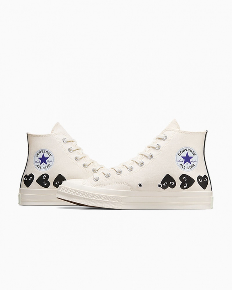 Converse Converse x Comme des Garçons PLAY Chuck 70 Multi Heart Pretas | 7042-ILVRZ