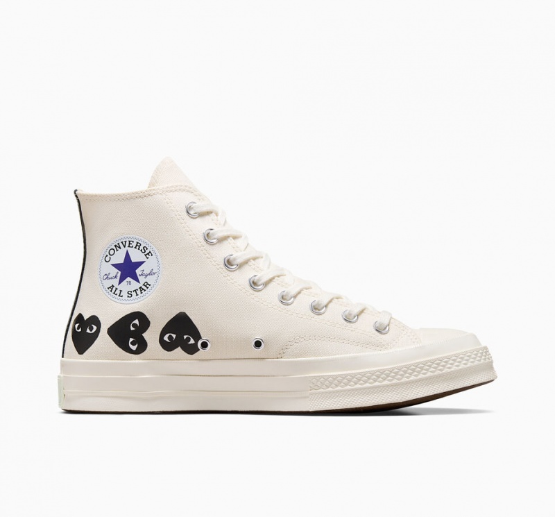 Converse Converse x Comme des Garçons PLAY Chuck 70 Multi Heart Pretas | 7042-ILVRZ