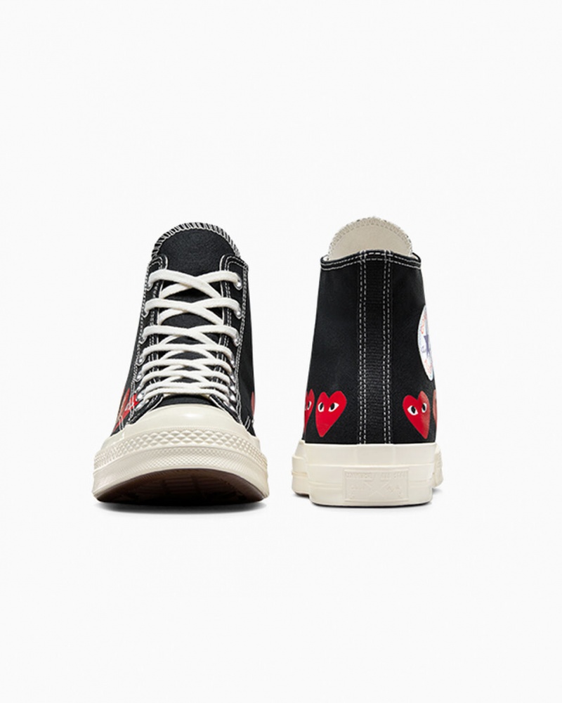 Converse Converse x Comme des Garçons PLAY Chuck 70 Multi Heart Pretas Vermelhas | 4063-VUQKE