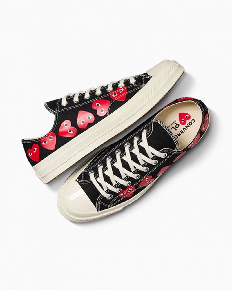 Converse Converse x Comme des Garçons PLAY Chuck 70 Multi Heart Pretas Vermelhas | 9358-HCIPO