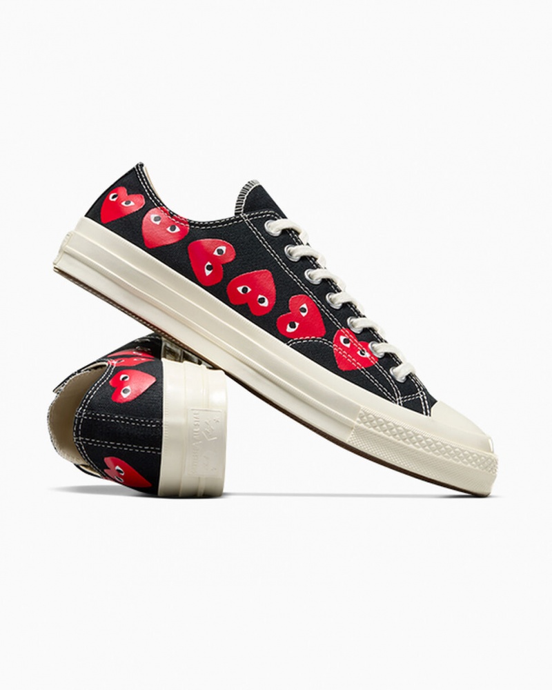 Converse Converse x Comme des Garçons PLAY Chuck 70 Multi Heart Pretas Vermelhas | 9358-HCIPO