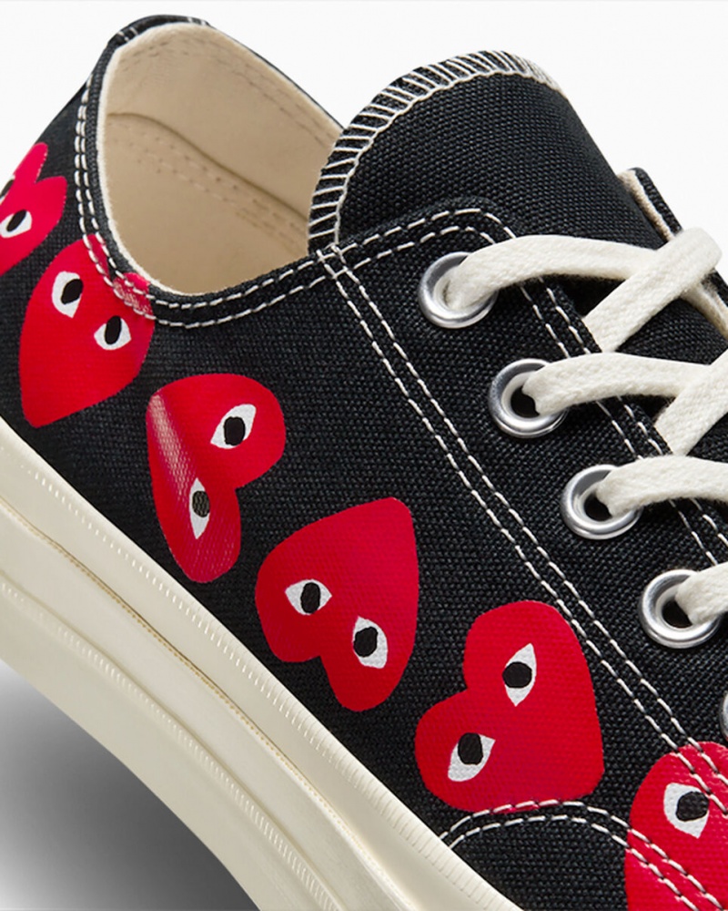 Converse Converse x Comme des Garçons PLAY Chuck 70 Multi Heart Pretas Vermelhas | 9358-HCIPO