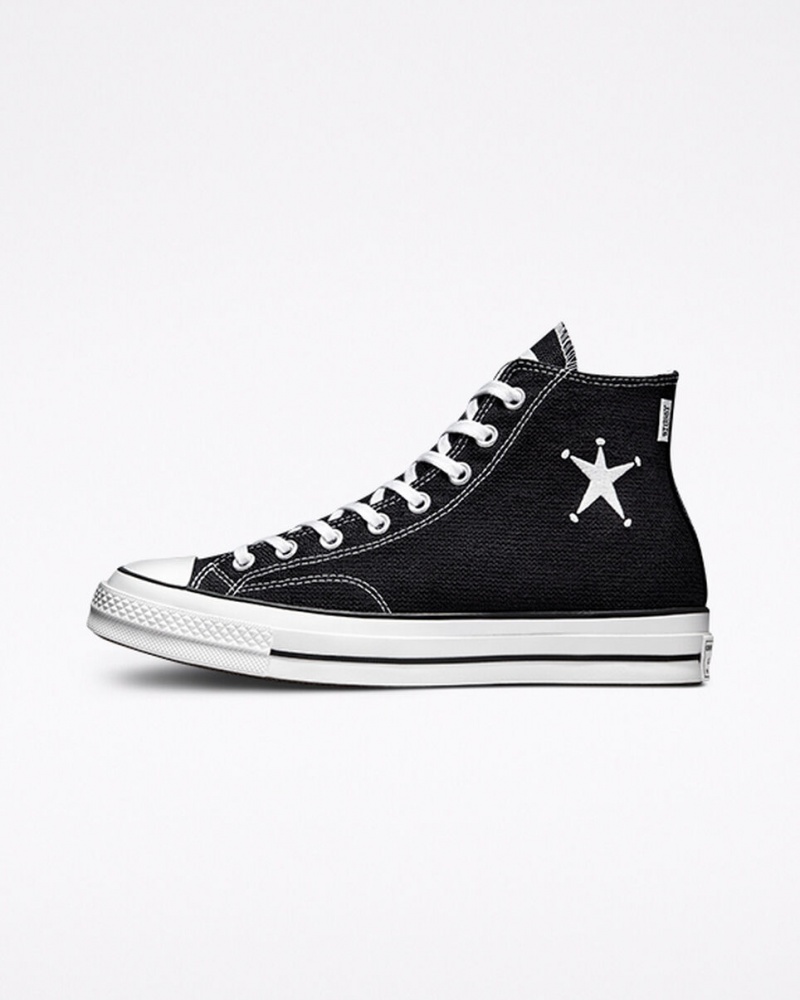 Converse Converse x Stüssy Chuck 70 Pretas Branco Pretas | 1852-EKFIG