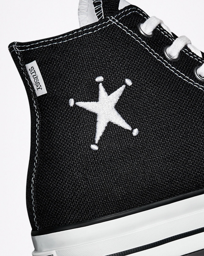 Converse Converse x Stüssy Chuck 70 Pretas Branco Pretas | 1852-EKFIG