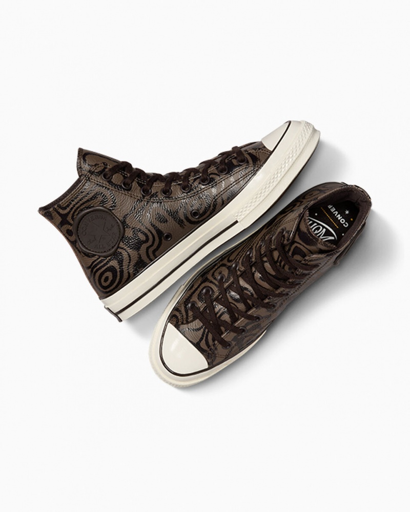 Converse Converse x Wonka Chuck 70 Chocolate Swirl Marrom | 3069-LOBTY