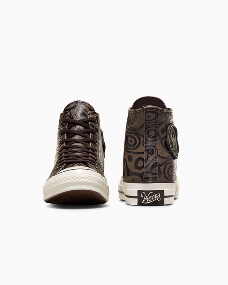 Converse Converse x Wonka Chuck 70 Chocolate Swirl Marrom | 3069-LOBTY