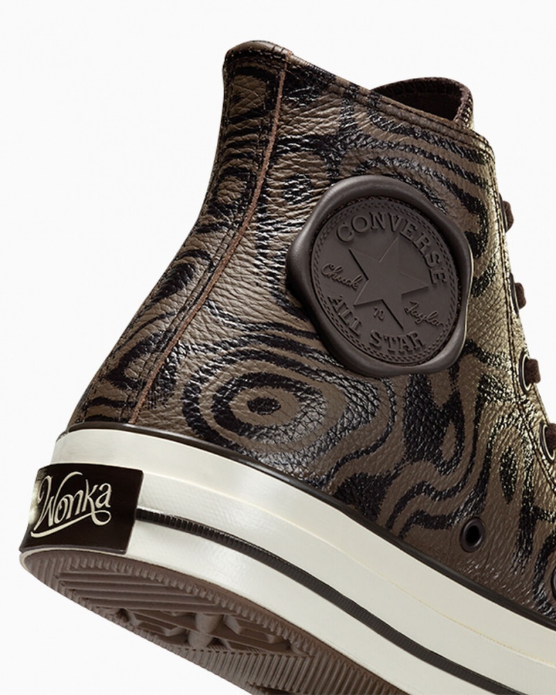 Converse Converse x Wonka Chuck 70 Chocolate Swirl Marrom | 3069-LOBTY