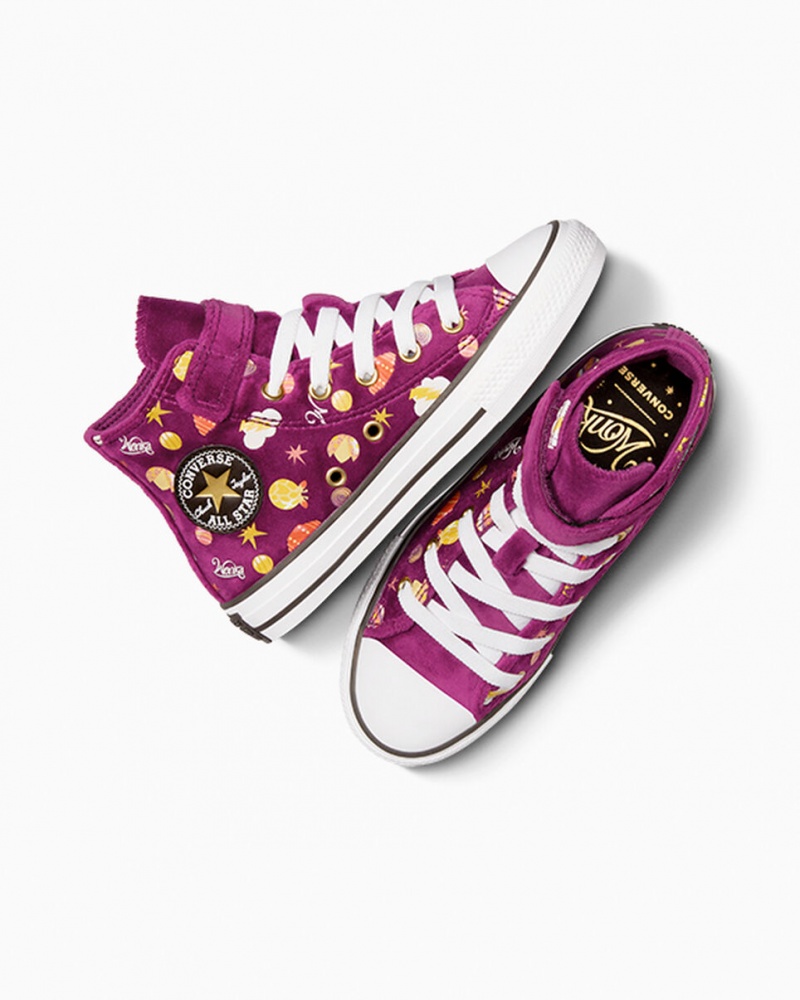 Converse Converse x Wonka Chuck Taylor All Star Easy On Roxo Douradas Branco | 8621-HRAJO