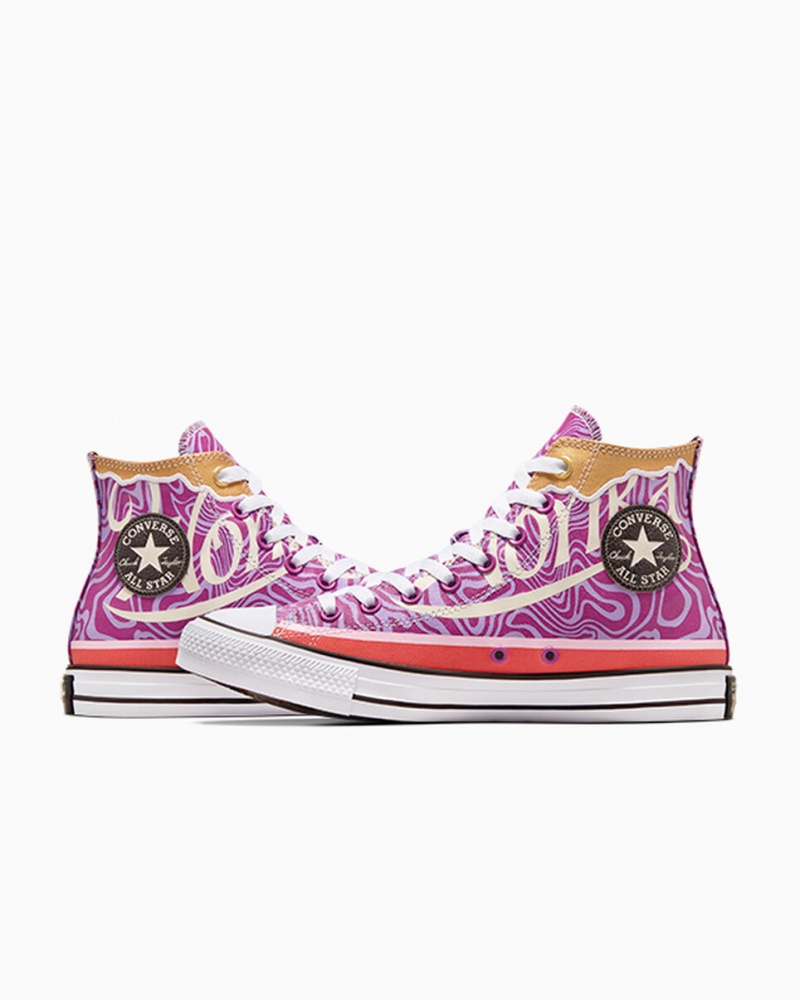 Converse Converse x Wonka Chuck Taylor All Star Swirl Roxo Branco Pretas | 4072-GVXIO