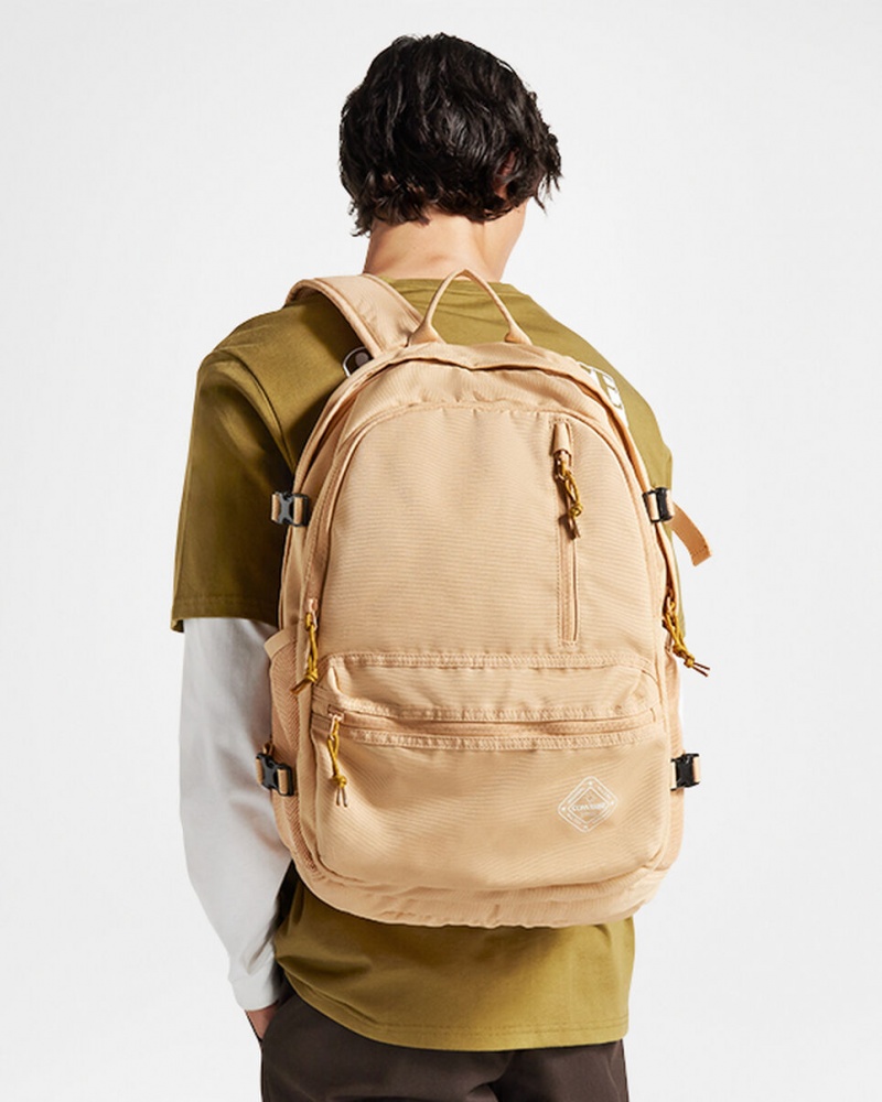 Converse Gráficas Em Linha Reta Edge Backpack Epic Dune | 1073-MXYNZ