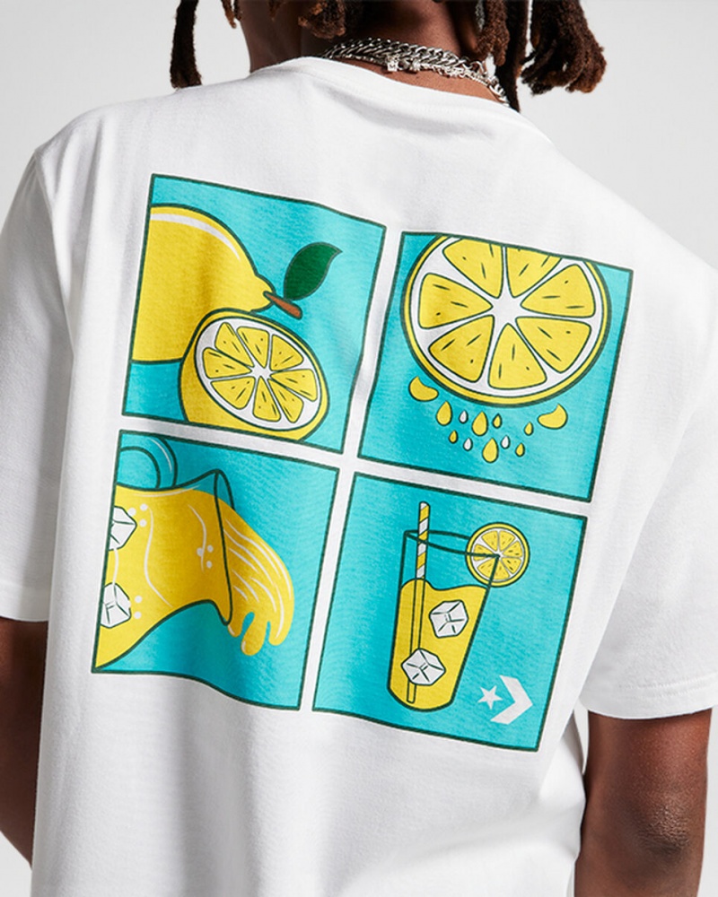 Converse How-To Lemonade T-Shirt Branco | 0417-XDENQ