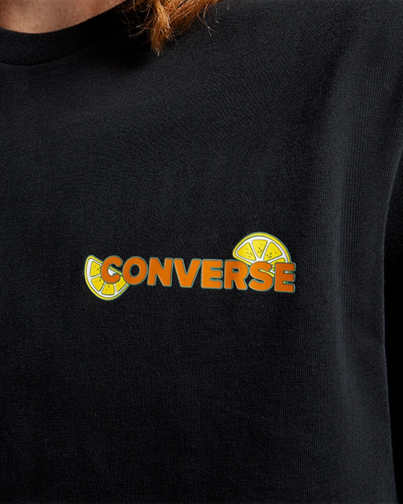 Converse How-To Lemonade T-Shirt Pretas | 3786-VBOSD