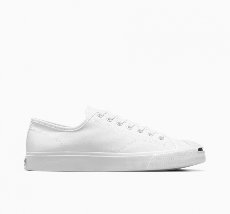 Converse Jack Purcell Branco Branco Pretas | 1829-OBVYF