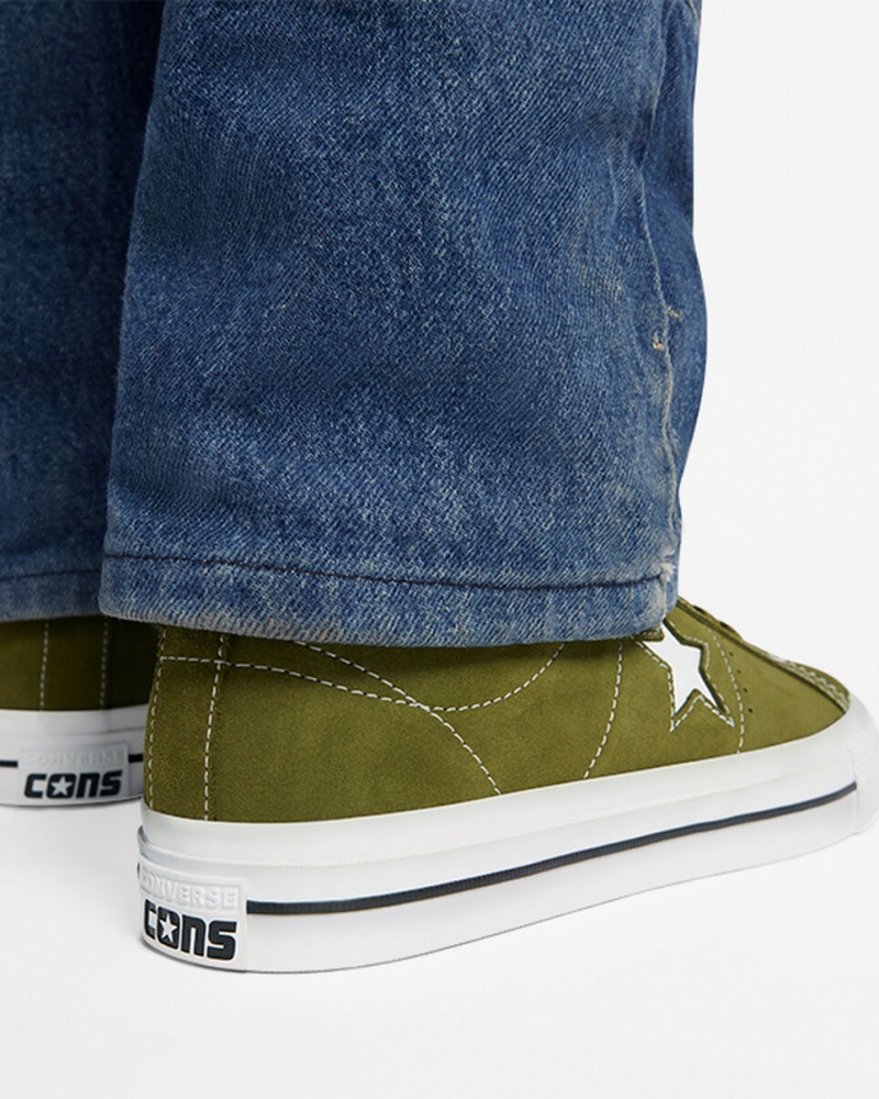 Converse One Star Pro Verdes Branco Pretas | 1027-YIKJA