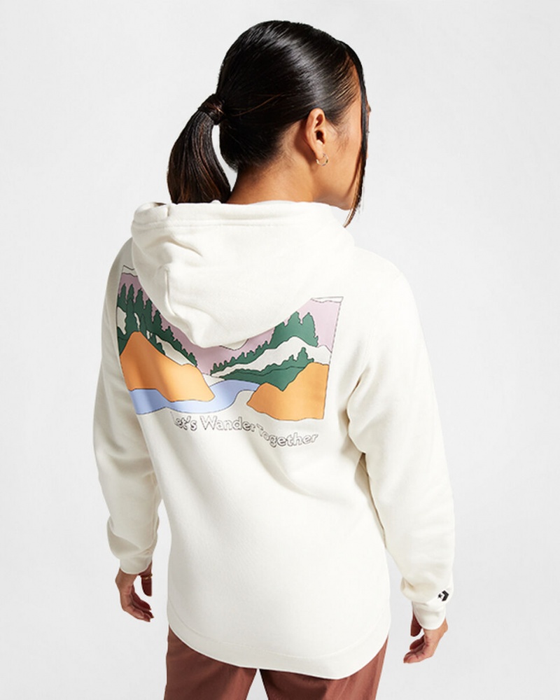 Converse Outdoors Gráficas Hoodie Egret | 3091-VEAKR