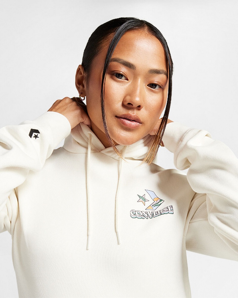 Converse Outdoors Gráficas Hoodie Egret | 3091-VEAKR