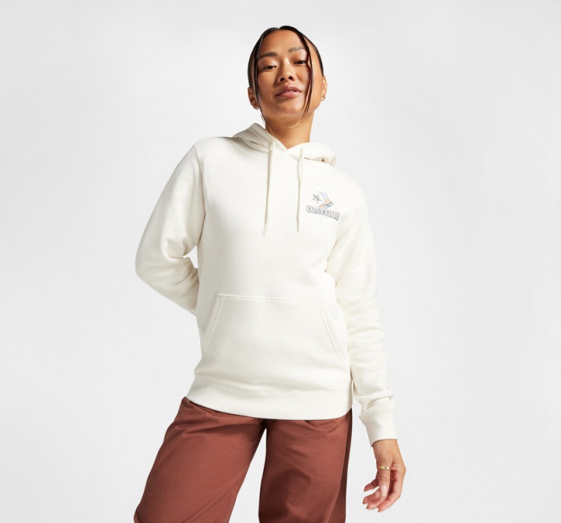 Converse Outdoors Gráficas Hoodie Egret | 3091-VEAKR