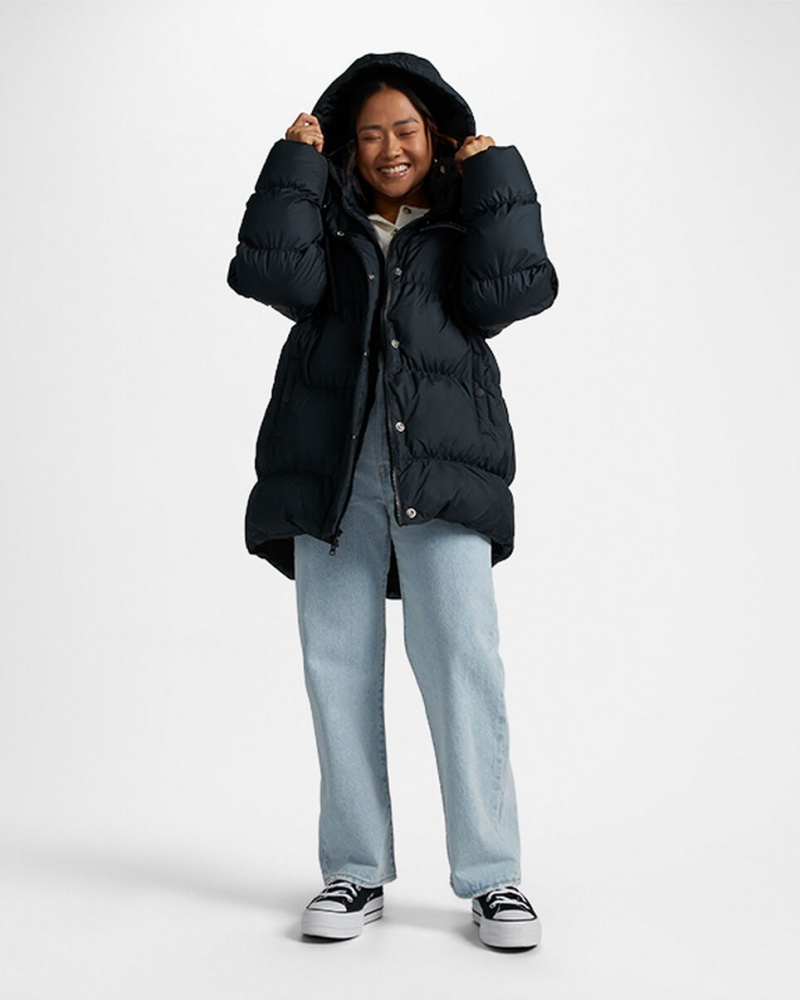 Converse Oversized Super Puffer Jacket Pretas | 4352-MZNBY