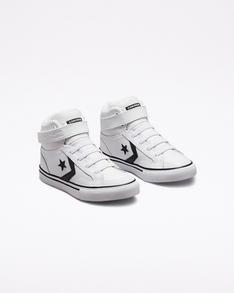 Converse Pro Blaze Alças Couro Branco Pretas Branco | 4297-YHISQ