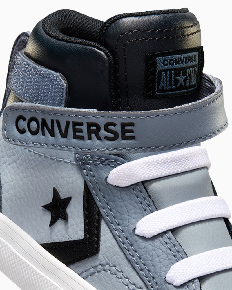 Converse Pro Blaze Alças Couro Prateadas Pretas Branco | 6318-AVPGM