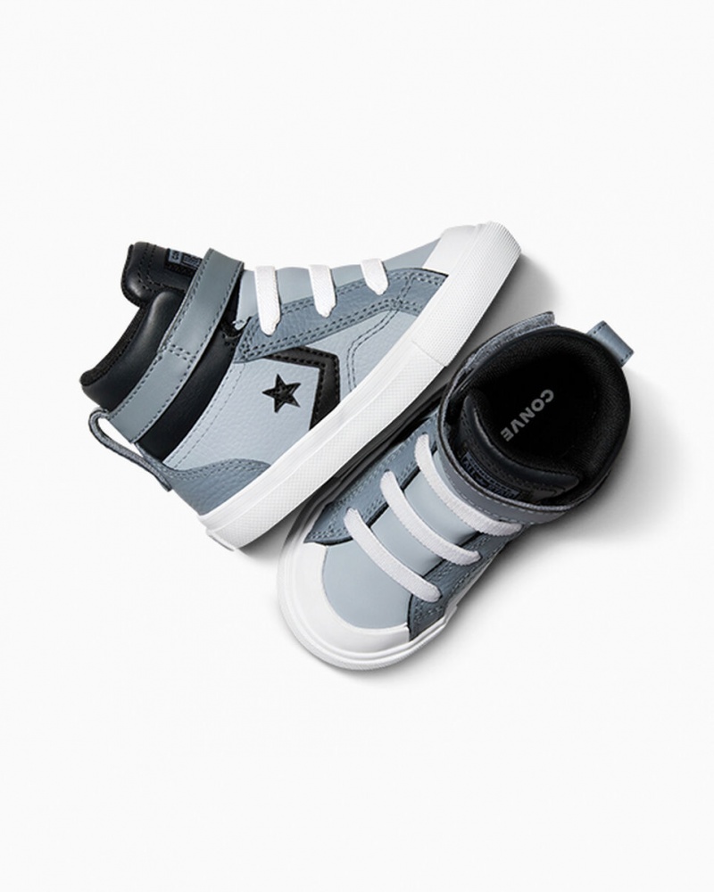 Converse Pro Blaze Alças Couro Prateadas Pretas Branco | 6318-AVPGM