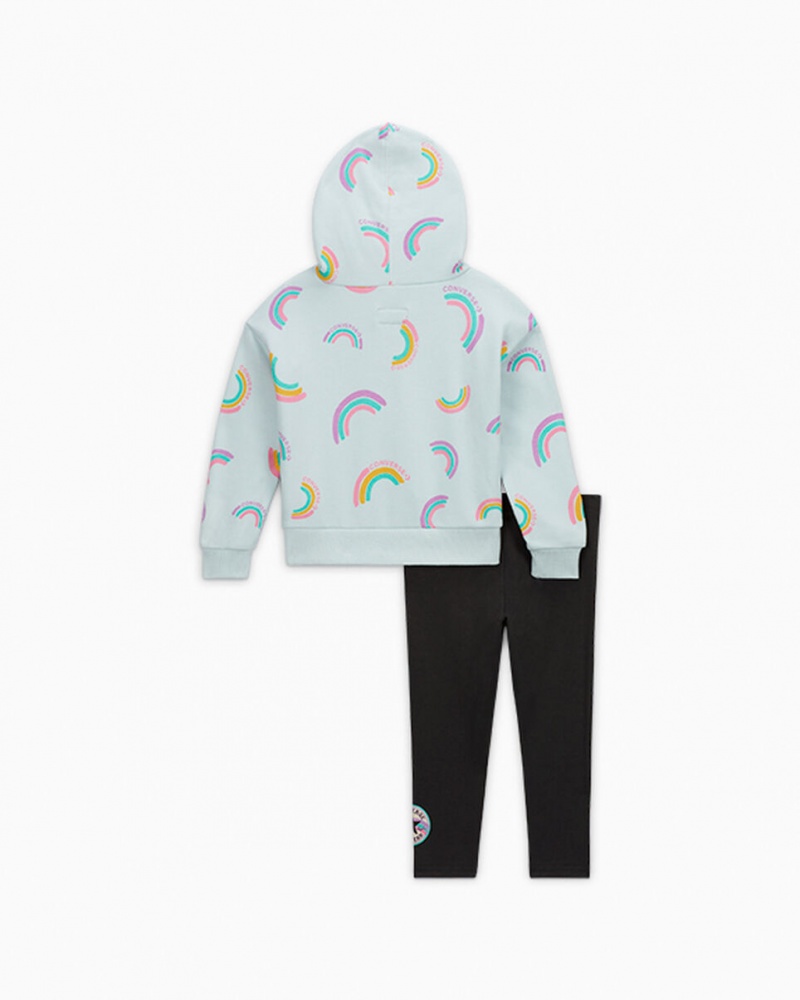 Converse Rainbow Hoodie & Leggings Set Pretas | 6830-PYOUZ