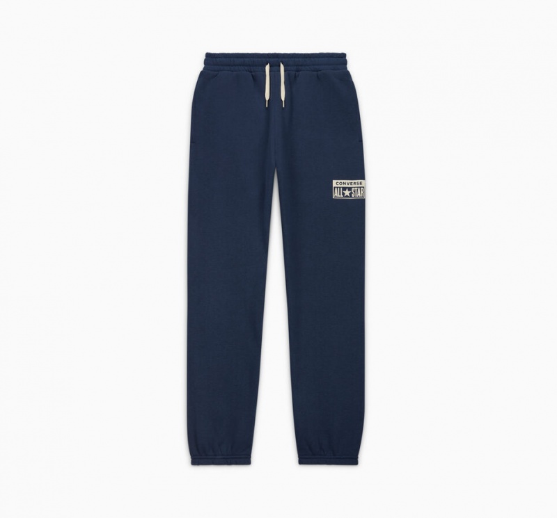 Converse Relaxed Fleece Joggers Azul Marinho | 0192-OWFRQ