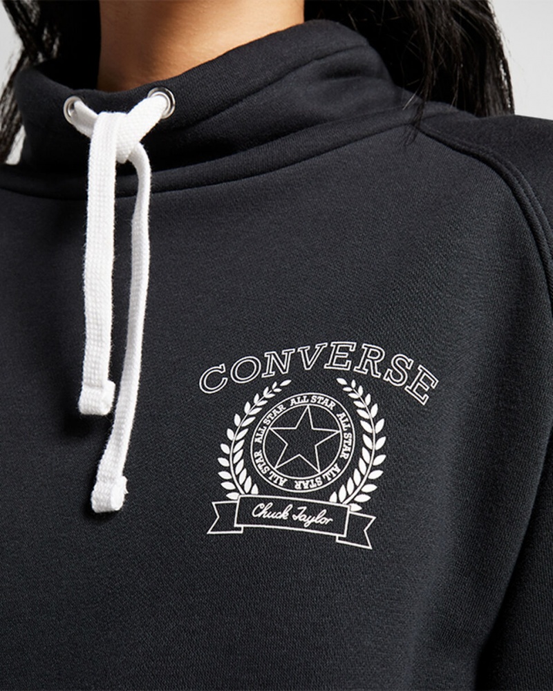 Converse Retro Chuck Taylor Mock Neck Pullover Pretas | 7693-XUEBJ