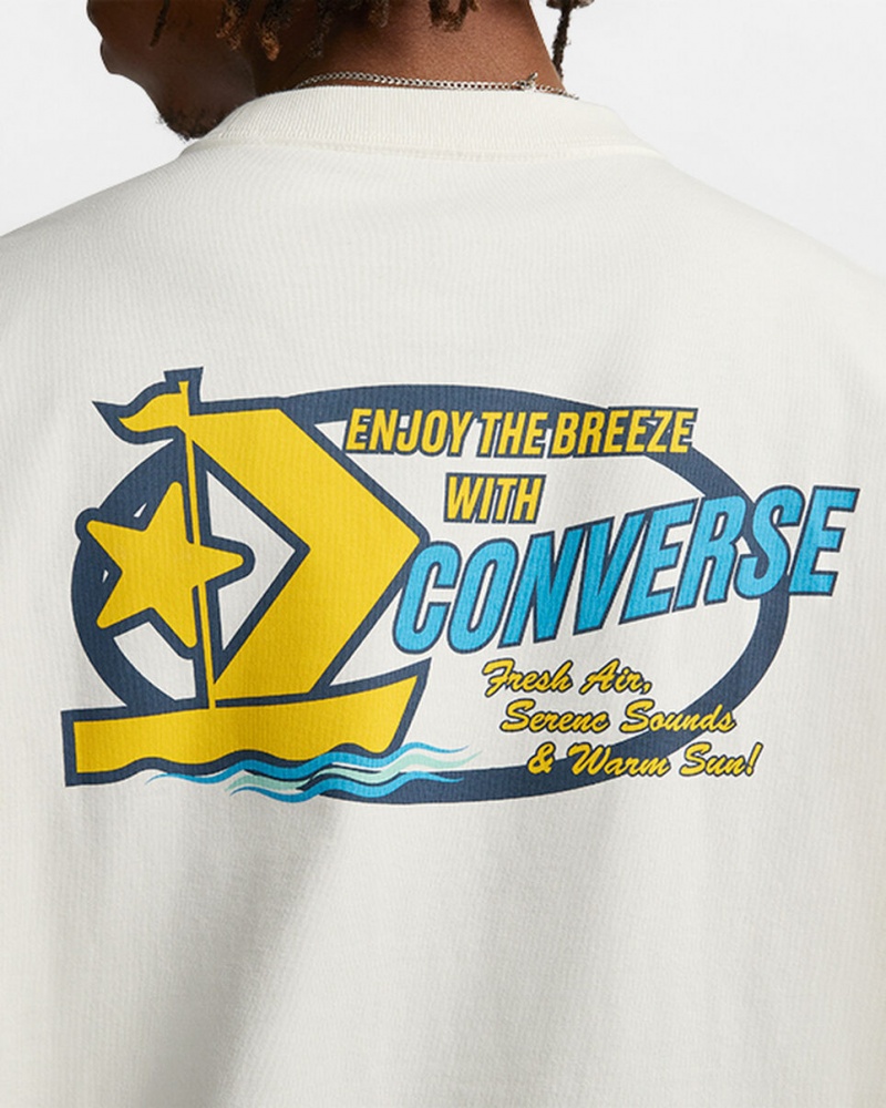 Converse Retro Sailboat Gráficas T-Shirt Egret | 3845-YSVLK