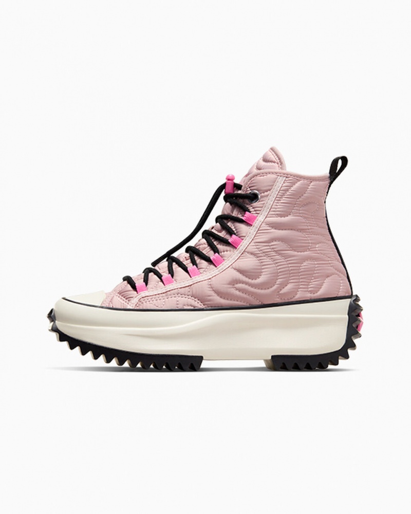 Converse Run Star Hike Plataforma Acolchoado Rosa Pretas | 1259-PWDLJ