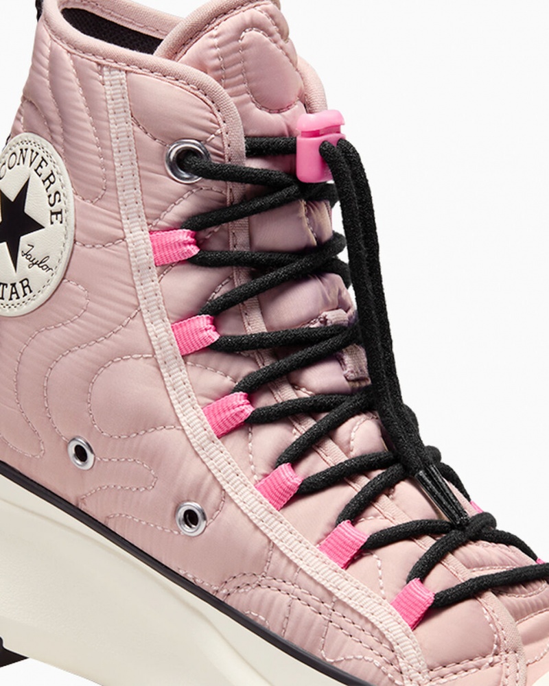 Converse Run Star Hike Plataforma Acolchoado Rosa Pretas | 1259-PWDLJ