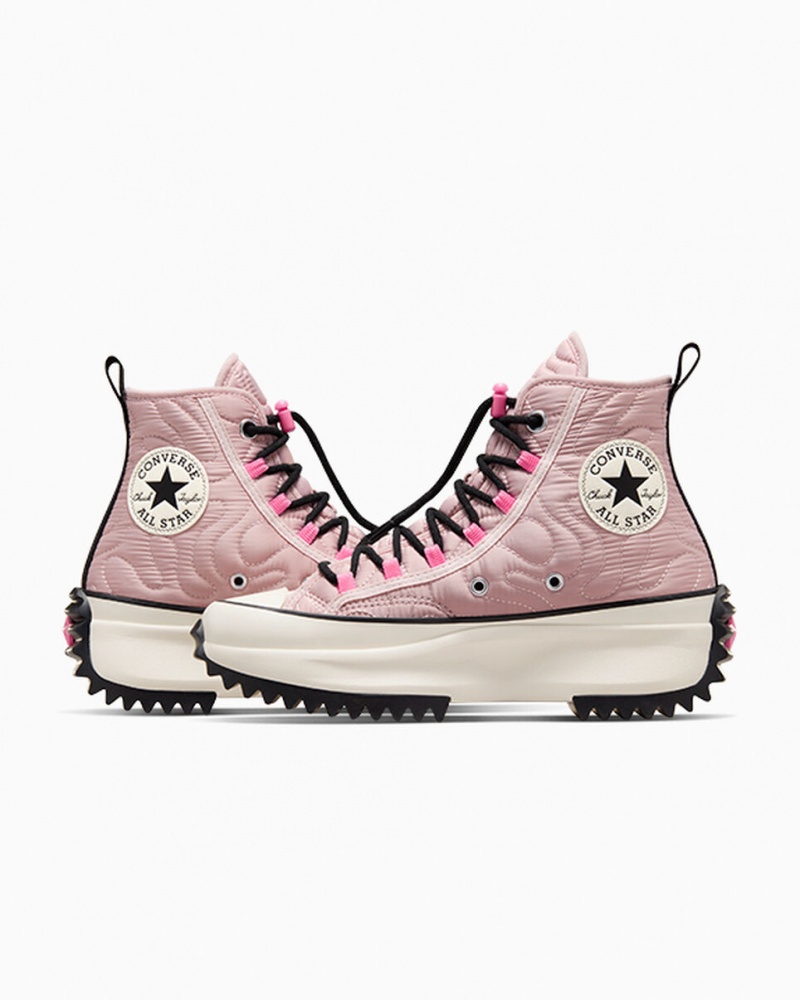 Converse Run Star Hike Plataforma Acolchoado Rosa Pretas | 1259-PWDLJ