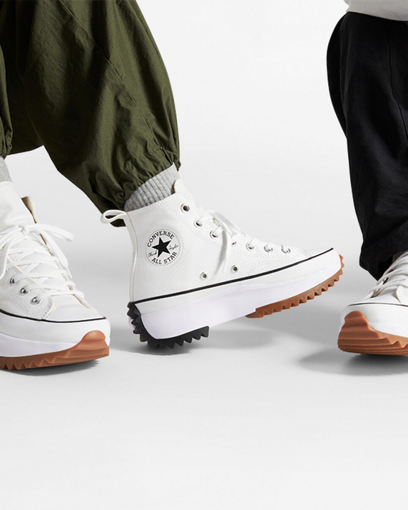 Converse Run Star Hike Plataforma Branco Pretas | 1835-OJTGC