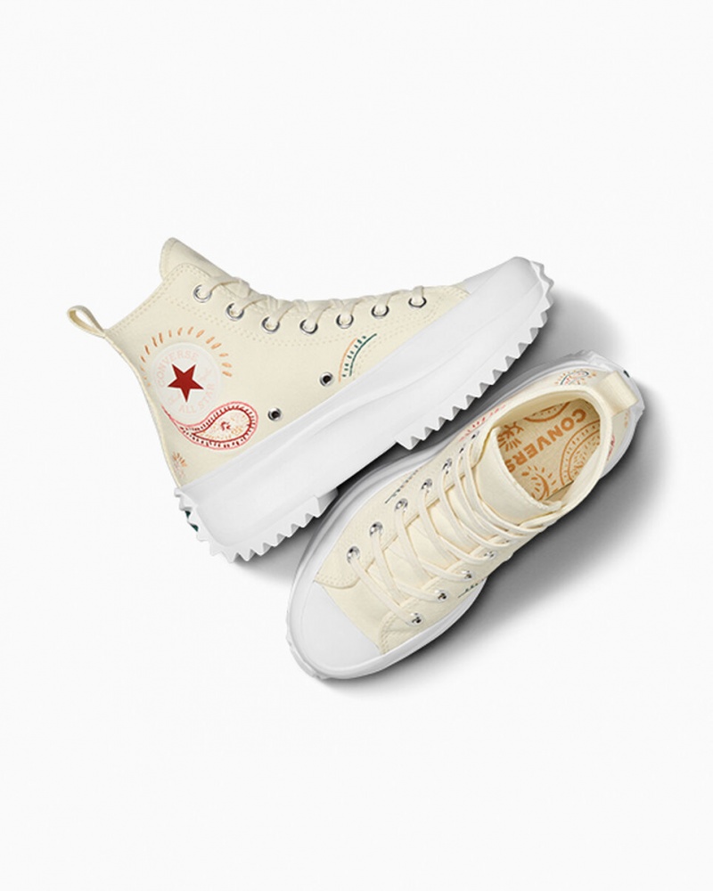 Converse Run Star Hike Plataforma Crafted Vermelhas Branco | 2391-QIEPK