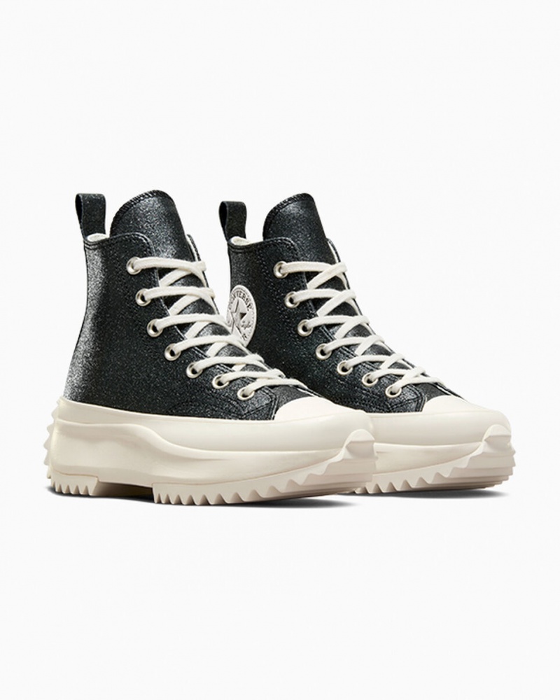 Converse Run Star Hike Plataforma Glitter Pretas | 5046-KWJXS