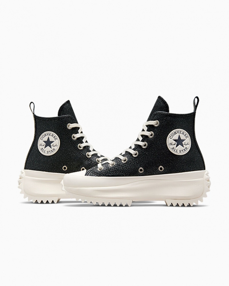 Converse Run Star Hike Plataforma Glitter Pretas | 5046-KWJXS