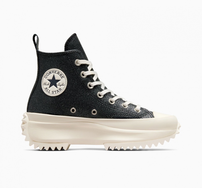 Converse Run Star Hike Plataforma Glitter Pretas | 5046-KWJXS