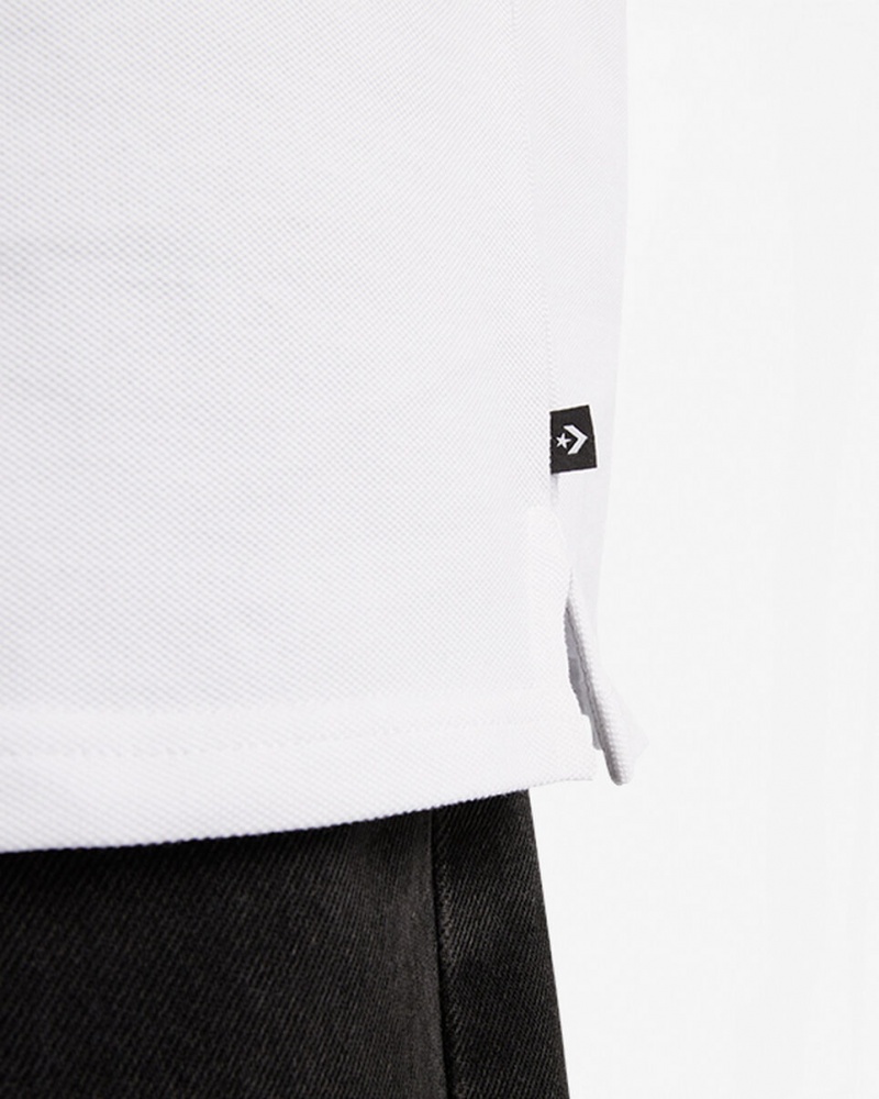 Converse Shoe Patch Polo Shirt Branco | 0548-ZUVWY