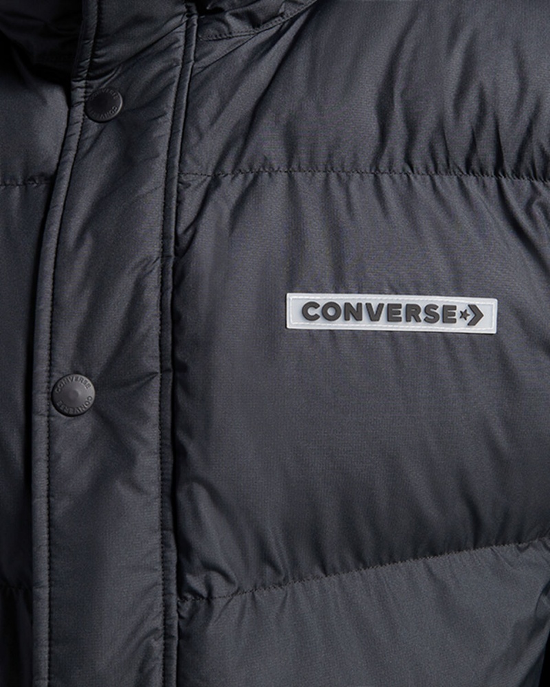 Converse Super Puffer Acolchoado Jacket Pretas | 5801-YRPZN